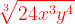 \dpi{120} {\color{Red} \sqrt[3]{24x^{3}y^{4}}}